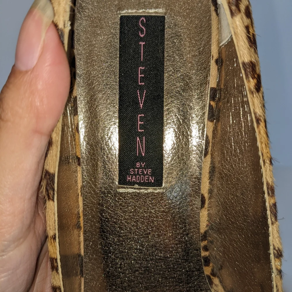 Steve by Steve Madden calf hair wedges